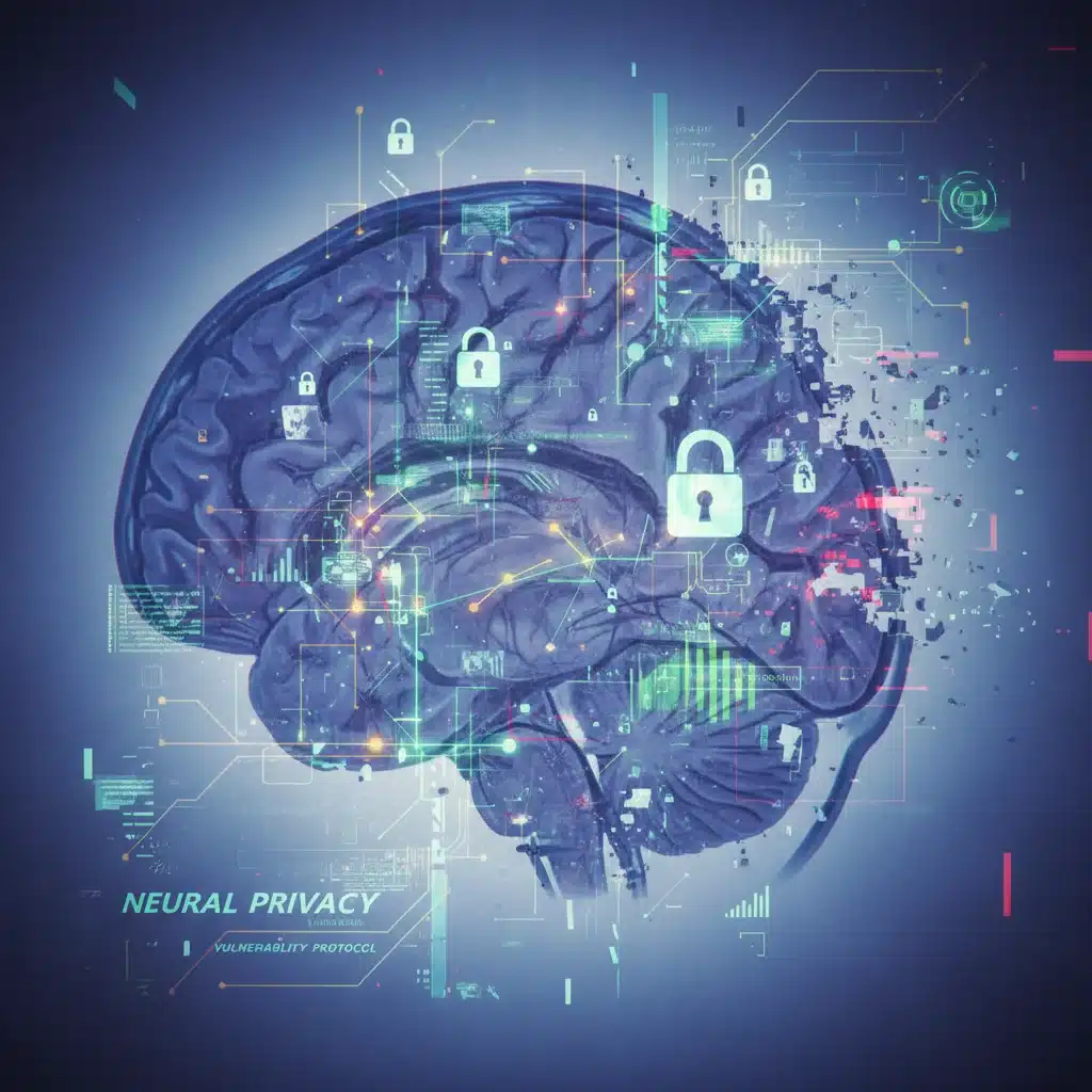 Brain scan with digital overlay, representing neurotechnology and data privacy
