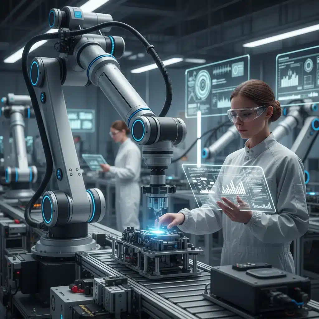 Human-robot collaboration with AI-driven insights in manufacturing