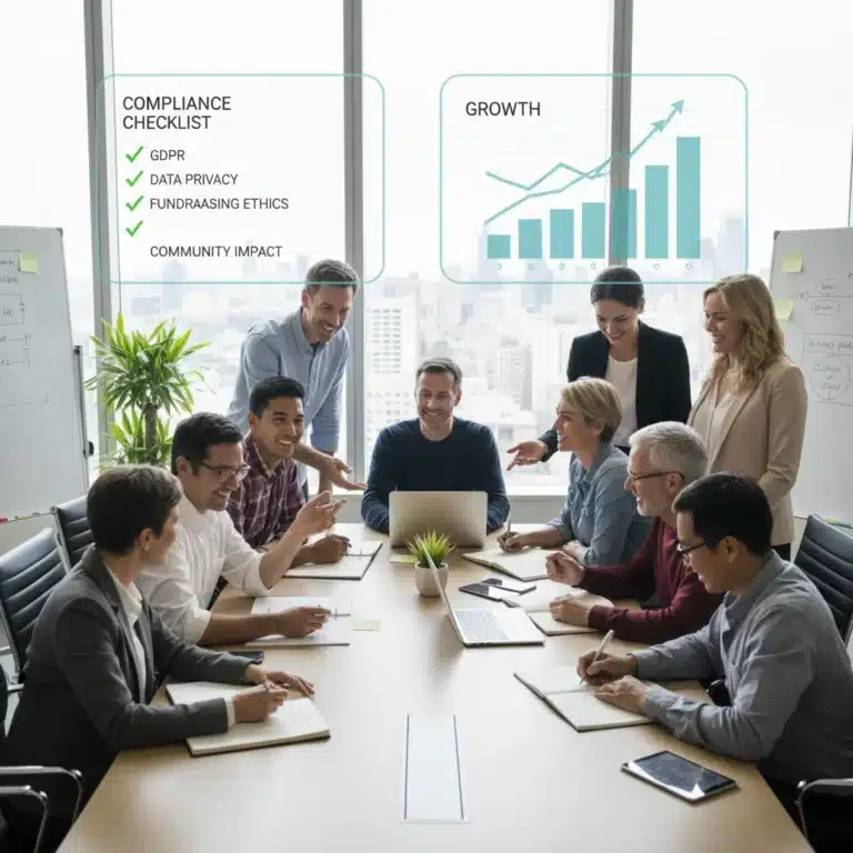 Non-profit team collaborating on 2026 regulation compliance