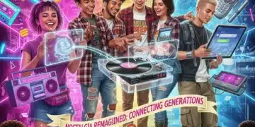 Nostalgia Marketing: Boosting Sales with Throwback Trends in 2026 Dynamic collage of past eras and modern consumers engaging with nostalgic products, representing throwback trends and their impact on sales.