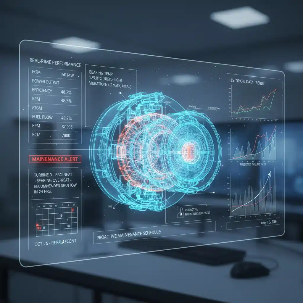 Predictive maintenance dashboard with digital twin data for asset health