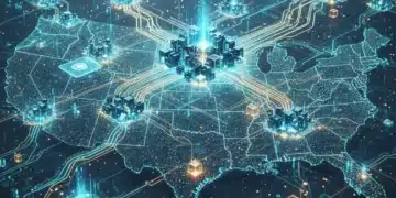 Futuristic digital network symbolizing Web3 adoption in the USA