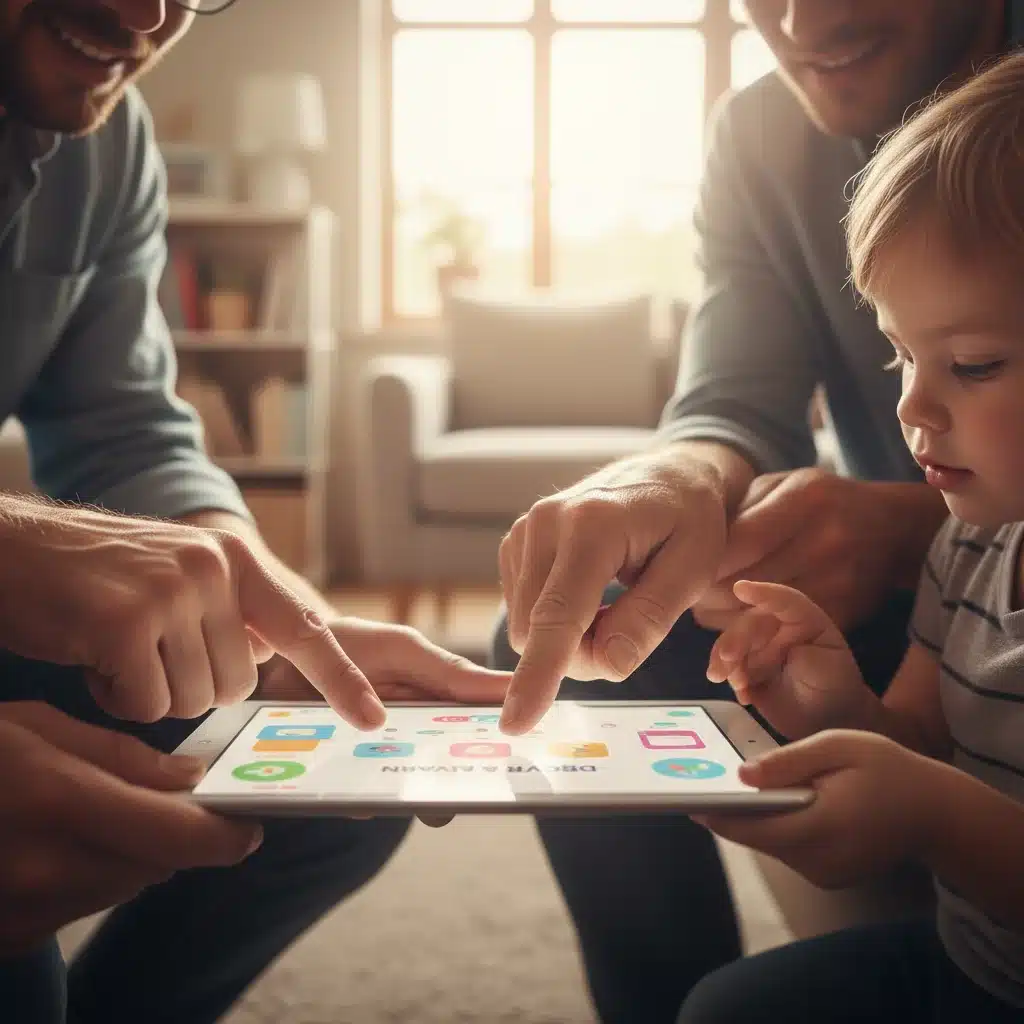 Intergenerational hands reaching for a tablet, symbolizing digital literacy and access.
