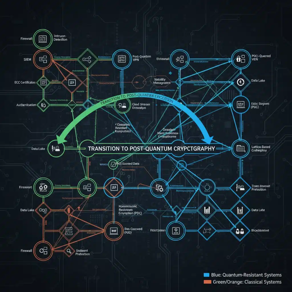 Post-quantum cryptography network transition